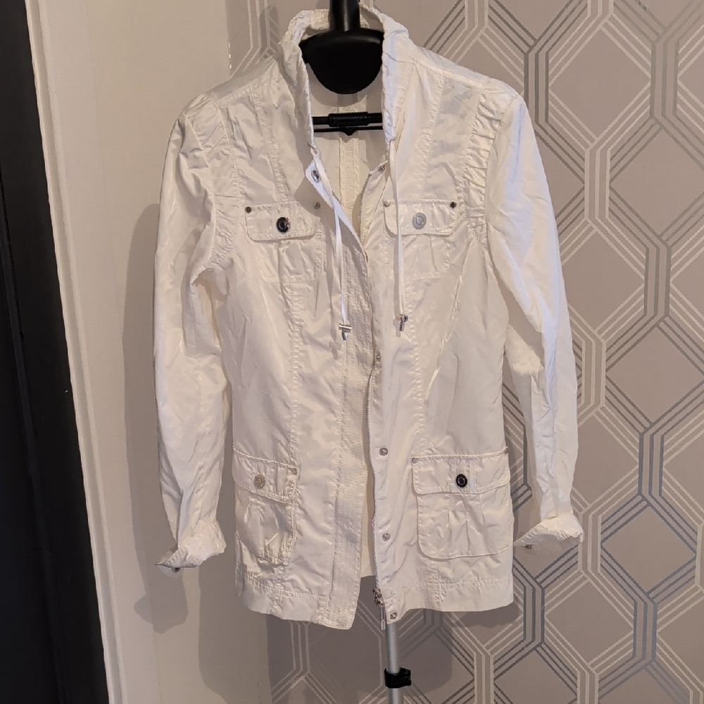 Stylish Women's White Utility Jacket